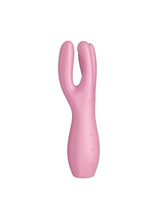 Vibromasseur point G avec stimulateur de clitoris USB rose Threesome 3 Satisfyer - CC597778