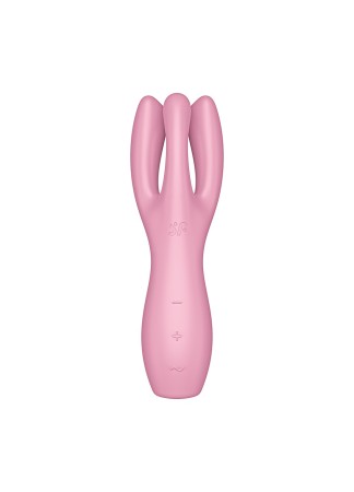 Vibromasseur point G avec stimulateur de clitoris USB rose Threesome 3 Satisfyer - CC597778