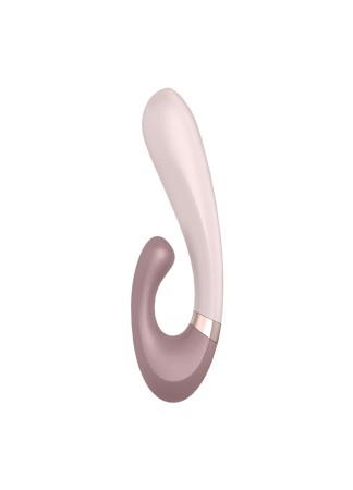 Vibromasseur point G avec stimulateur clitoris connecté chauffant USB mauve Heat Wave Satisfyer - CC597777