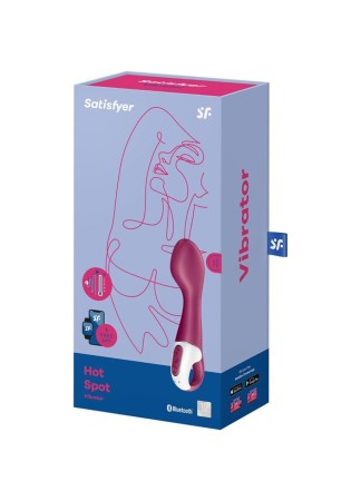 Vibromasseur point G chauffant connecté USB rouge Hot Spot Satisfyer - CC597782