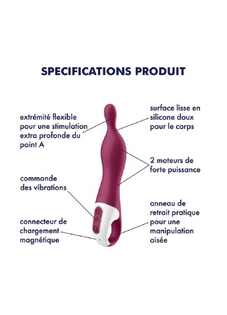 Vibromasseur Point A couleur framboise A-Mazing 1 Satisfyer - CC597766