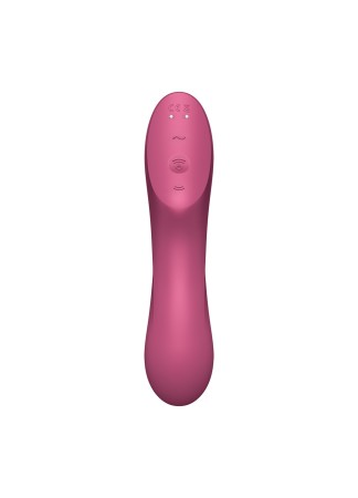 2 en 1 Stimulateur de clitoris et vibromasseur Curvy Trinity 3 rouge Satisfyer - CC597772