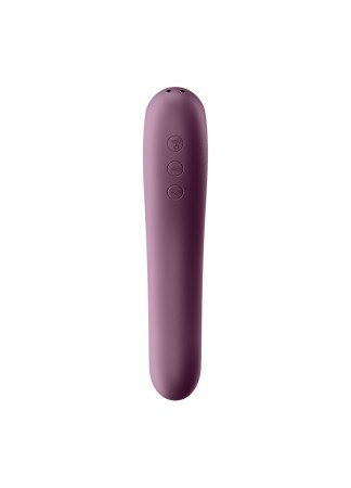 2 en 1 Stimulateur de clitoris et vibromasseur Dual kiss rouge Satisfyer - CC597774