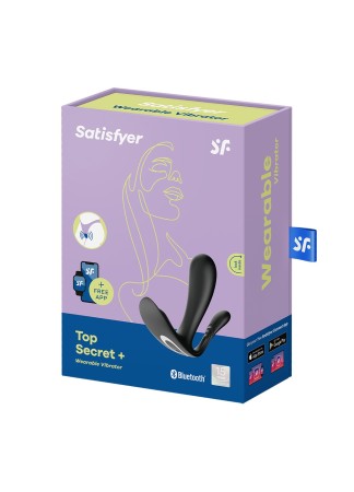 3 en 1 Vibromasseurs et stimulateur clitoridien noir connecté Top Secret  Satisfyer - CC597754