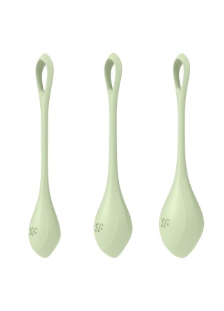 Set de 3 boules de geisha vert pastel Yoni Power 2 Satisfyer - CC597752