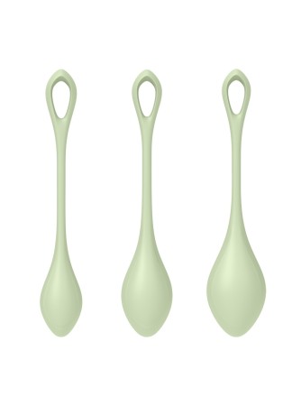 Set de 3 boules de geisha vert pastel Yoni Power 2 Satisfyer - CC597752