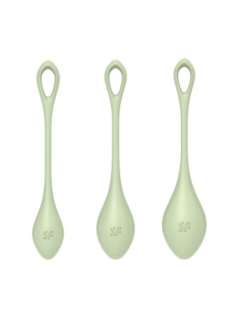 Set de 3 boules de geisha vert pastel Yoni Power 2 Satisfyer - CC597752