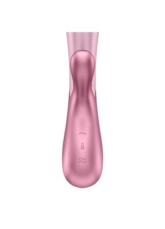 Vibromasseur rabbit rose chauffant USB connecté Hot Lover Satisfyer - CC597747