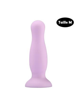 Plug anal ventouse violet pastel taille M - A-001-M-PUR