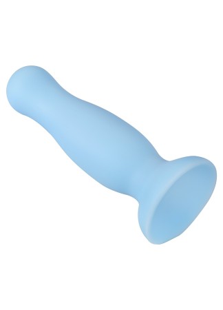 Plug anal ventouse bleu pastel taille S - A-001-S-BLU