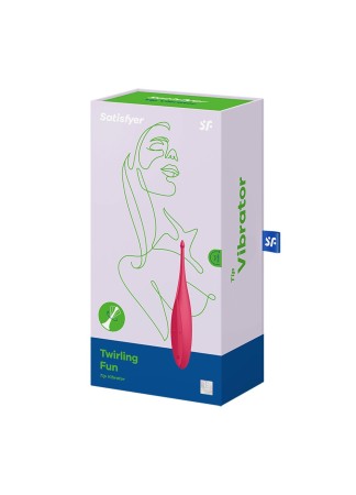 Stimulateur polyvalent pour zone ciblé rouge USB, Twirling Fun Satisfyer - CC597726