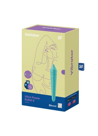 Vibromasseur connecté turquoise USB Ultra Power Bullet 8 Satisfyer - CC597744