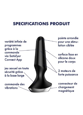 Plug anal vibrant connecté USB ilicious 2 Noir Satisfyer - CC597283