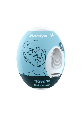 Oeuf masturbateur flexible Savage Satisfyer - CC597415