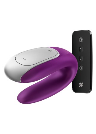 Sextoy de couple vibrant USB connecté Double Fun violet - CC5972560201