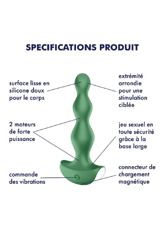 Plug anal vibrant vert Lolli plug 2 Satisfyer - CC5972720020