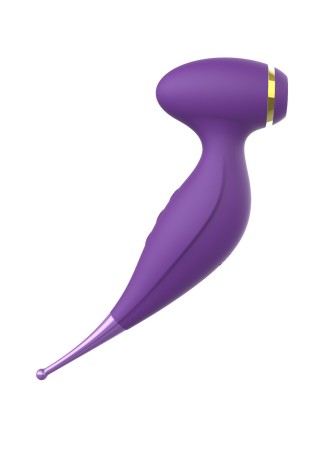 Oiseau du Paradis - Vibromasseur 2 en 1 avec vibration clitoridienne par membrane et embout stimulateur violet - CR-820PUR