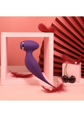 Oiseau du Paradis - Vibromasseur 2 en 1 avec vibration clitoridienne par membrane et embout stimulateur violet - CR-820PUR