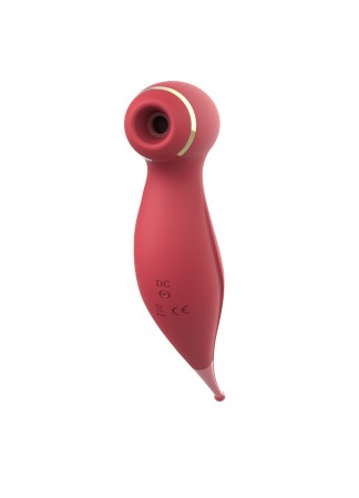 Oiseau du Paradis - Vibromasseur 2 en 1 avec vibration clitoridienne par membrane et embout stimulateur rouge - CR-820RED