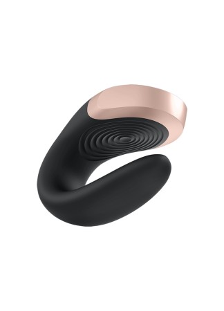 Vibromasseur connecté pour couple avec télécommande Double Love noir Satisfyer - CC597722