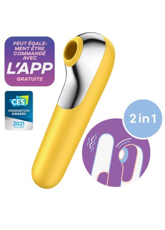 Vibromasseur et stimulateur clitoridien jaune Dual Love Satisfyer - CC5972570104