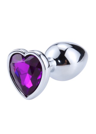 Plug bijou en aluminium bijou coeur violet Medium - RY-014PUR