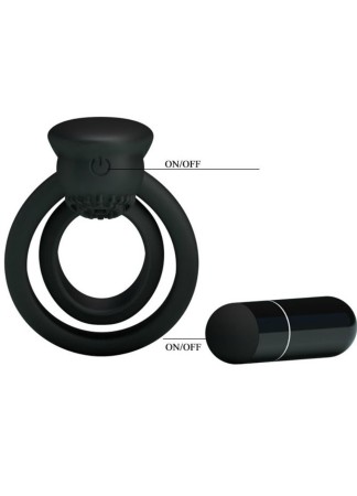 Cockring vibrant en silicone avec stimulateur clitoridien Esther - CC592166