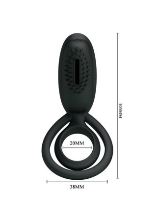 Cockring vibrant en silicone avec stimulateur clitoridien Esther - CC592166