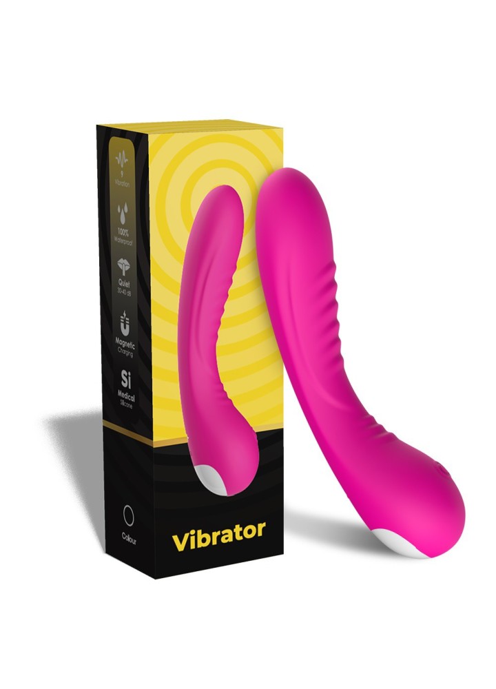 Vibromasseur courbé 9 modes de vibration rose - USK-V01PNK