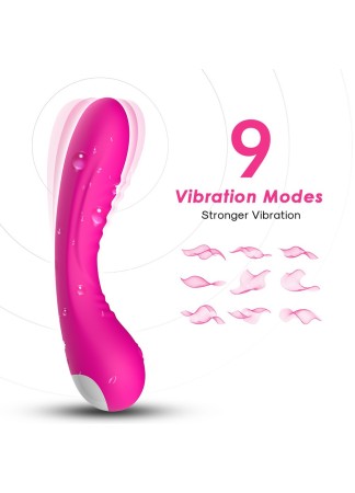 Vibromasseur courbé 9 modes de vibration rose - USK-V01PNK