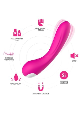 Vibromasseur courbé 9 modes de vibration rose - USK-V01PNK