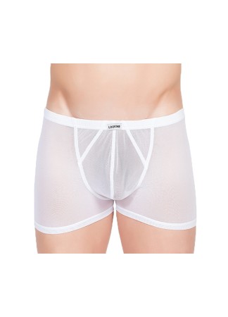 Boxer blanc en fine résille - LM92-67WHT