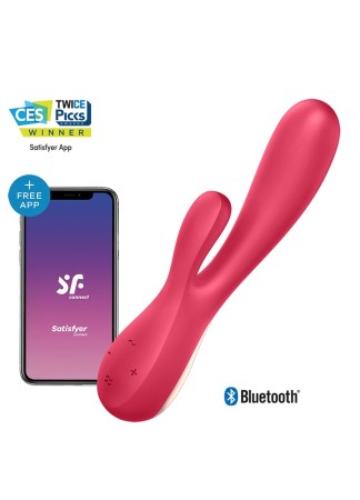 Vibromasseur rabbit rouge connecté Mono Flex Satisfyer - CC5972440050