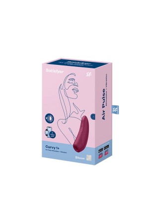 Stimulateur clitoridien connecté bordeaux Curvy 1 Satisfyer - CC5972390214