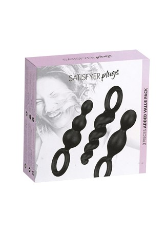 Coffret 3 plugs Satisfyer Plugs Noir - CC597159