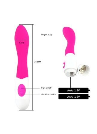 Vibromasseur rose incurvé point G - BOZ028PNK