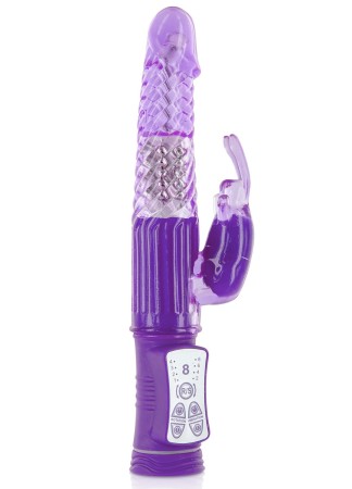 Vibromasseur rabbit violet 2 moteurs et billes rotatives USB - CC5702010201