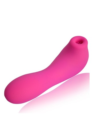 Vibromasseur rose avec 20 programmes de vibration et stimulation clitoridien à membrane picots USB - CR-CAV013