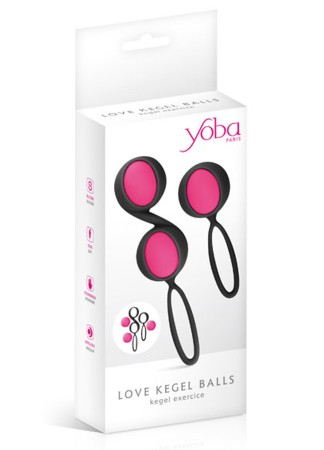 Set de boules de Geisha noires roses à billes amovibles - CC5260020010