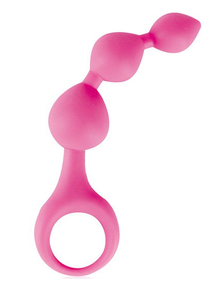 Stimulateur anal rose à boules - CC570006