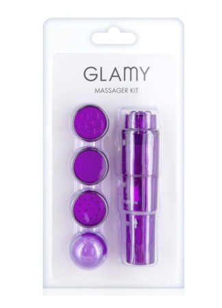 Stimulateur de clitoris violet têtes changeables - CC570033