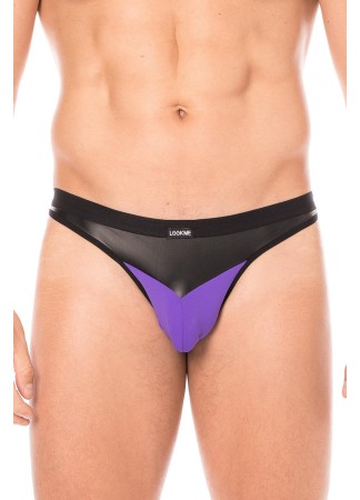 String violet simili cuir brillant - LM2001-57PUR