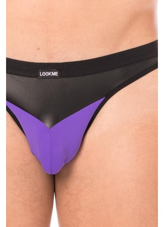 String violet simili cuir brillant - LM2001-57PUR