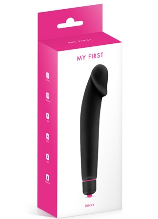 Vibromasseur noir 7 vitesses réaliste silicone lisse - CC5740070010