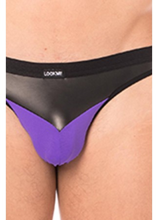 Jock violet simili cuir brillant - LM2001-27PUR