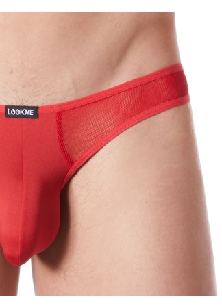 String rouge sexy avec fine résille - LM805-57RED