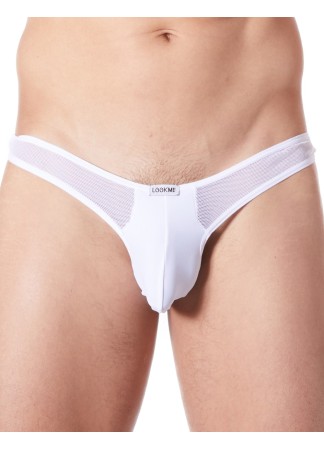 String blanc sexy avec fine résille - LM805-57WHT