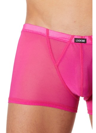 Boxer très fine résille rose - LM92-67MAG