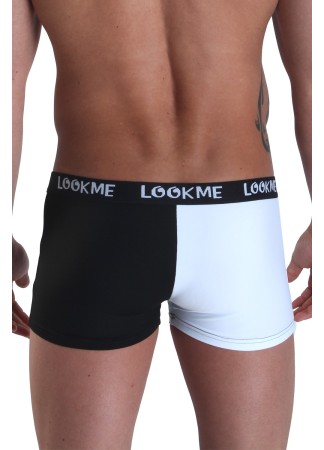 Boxer blanc noir Yin Yang - LM30-66