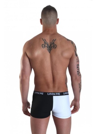 Boxer blanc noir Yin Yang - LM30-66